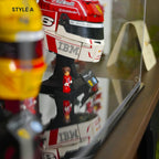 Acrylic Display Case for LEGO® Editions F1 Charles Leclerc Helmet & Lewis Hamilton Helmet (43014)&(43022)&(77242)