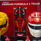 Acrylic Display Case for LEGO® Editions F1 Charles Leclerc Helmet & Lewis Hamilton Helmet (43014)&(43022)&(77242)