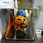 Acrylic Display Case for LEGO® Editions F1 Lando Norris Helmet & Oscar Piastri Helmet (43023)&(43017)&(77251)