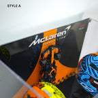 Acrylic Display Case for LEGO® Editions F1 Lando Norris Helmet & Oscar Piastri Helmet (43023)&(43017)&(77251)