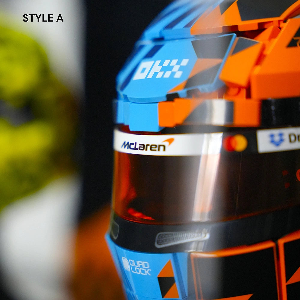 Acrylic Display Case for LEGO® Editions F1 Lando Norris Helmet & Oscar Piastri Helmet (43023)&(43017)&(77251)