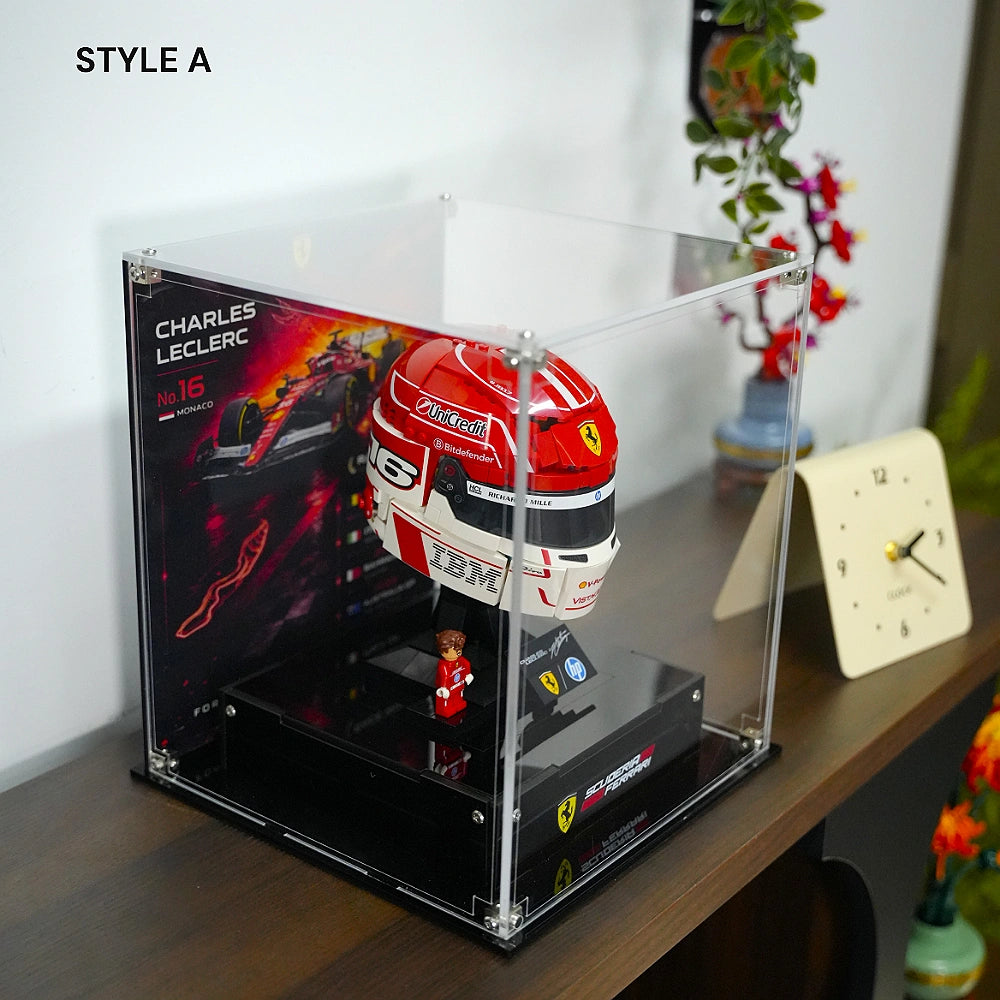 Vitrine Acrylique LEGO Éditions pour Casques Scuderia Ferrari HP (43014/43022)