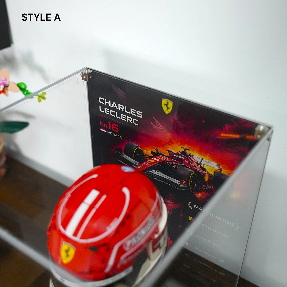 Vitrine Acrylique LEGO Éditions pour Casques Scuderia Ferrari HP (43014/43022)