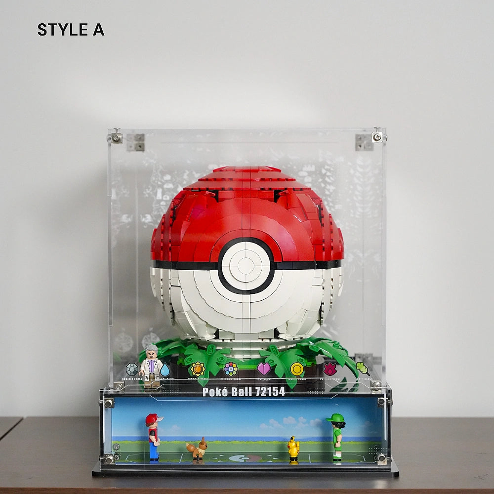 【Designer Edition】Acrylic Display Case for LEGO® Pokémon Iconic Trainer Moments: Poké Ball (72154)