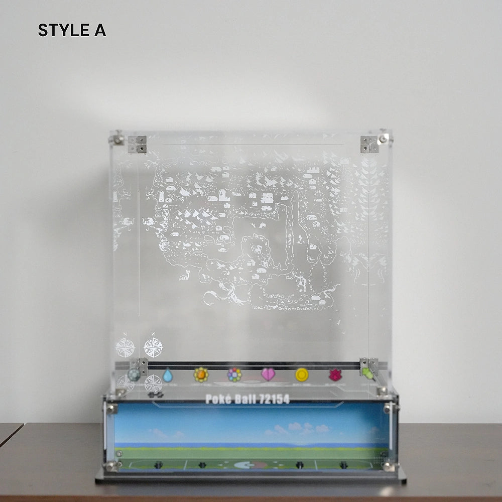 【Designer Edition】Acrylic Display Case for LEGO® Pokémon Iconic Trainer Moments: Poké Ball (72154)