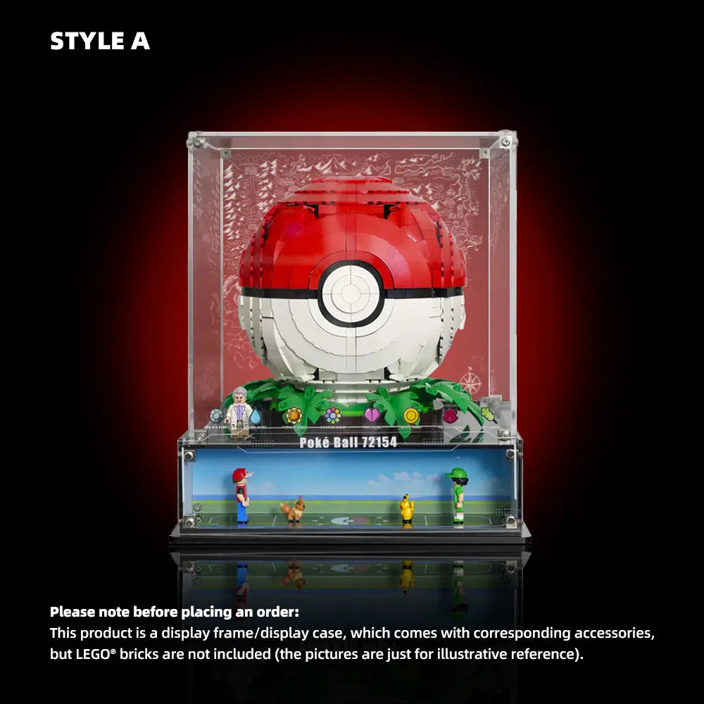 Acrylic Display Case for LEGO® Pokémon Iconic Trainer Moments: Poké Ball (72154)