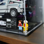 Vetrina LEGO per la macchina del tempo di Ritorno al futuro (10300)