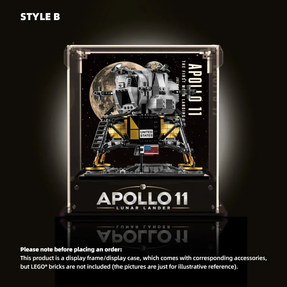 Acrylic Display Case for LEGO®  Creator Expert  NASA Apollo 11 Lunar Lander (10266)B