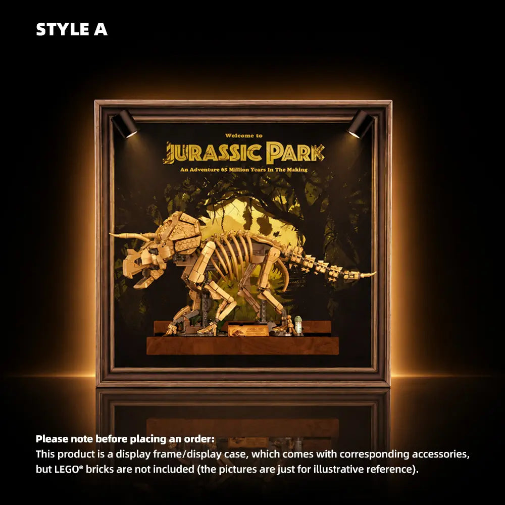 Acrylic Display Case for LEGO® Dinosaur Fossils: Triceratops (77985)