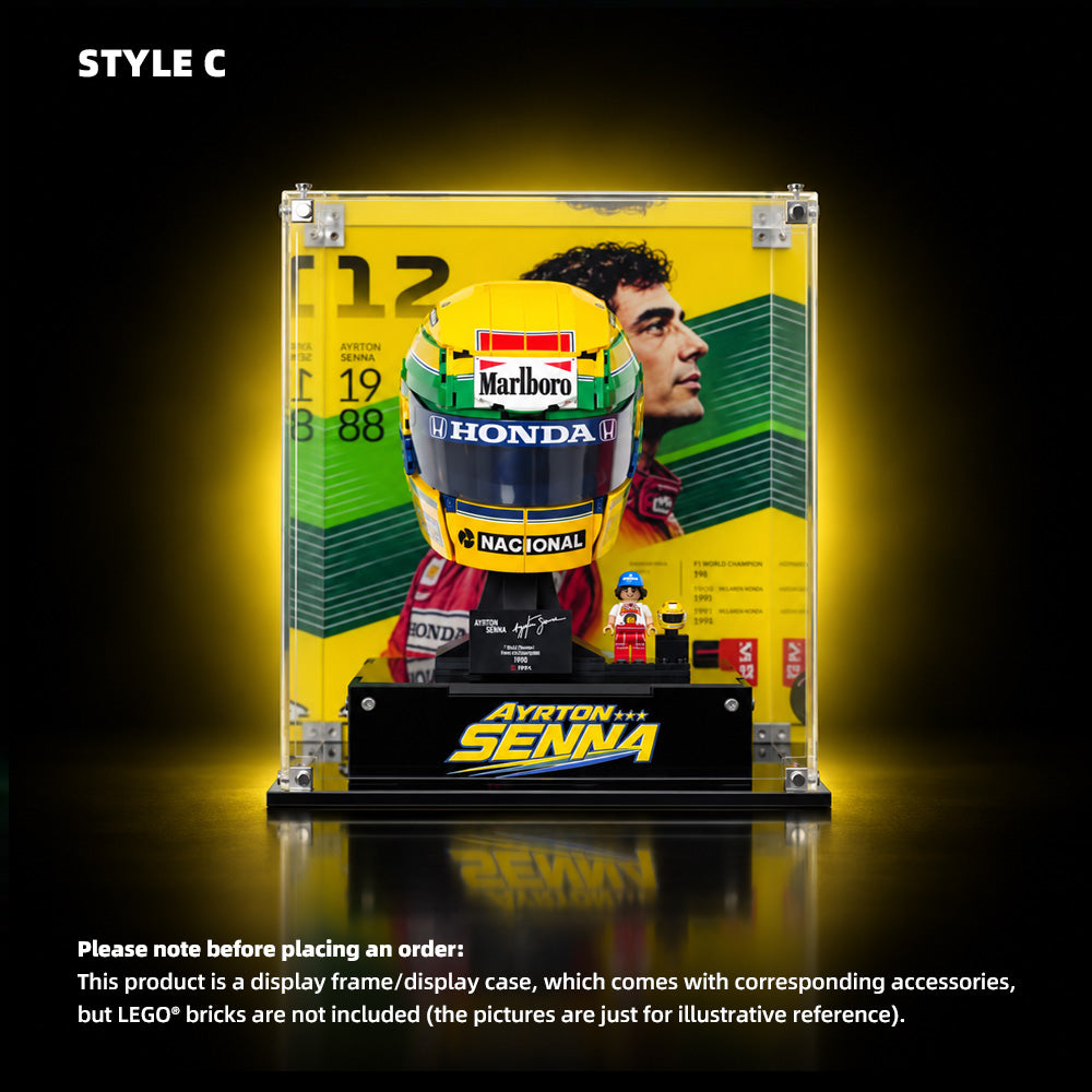 Acrylic Display Case for LEGO® Editions Ayrton Senna Helmet (43024)C