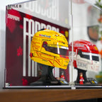 Acrylic Display Case for LEGO® Editions F1 Charles Leclerc Helmet & Lewis Hamilton Helmet (43014)&(43022)&(77242)