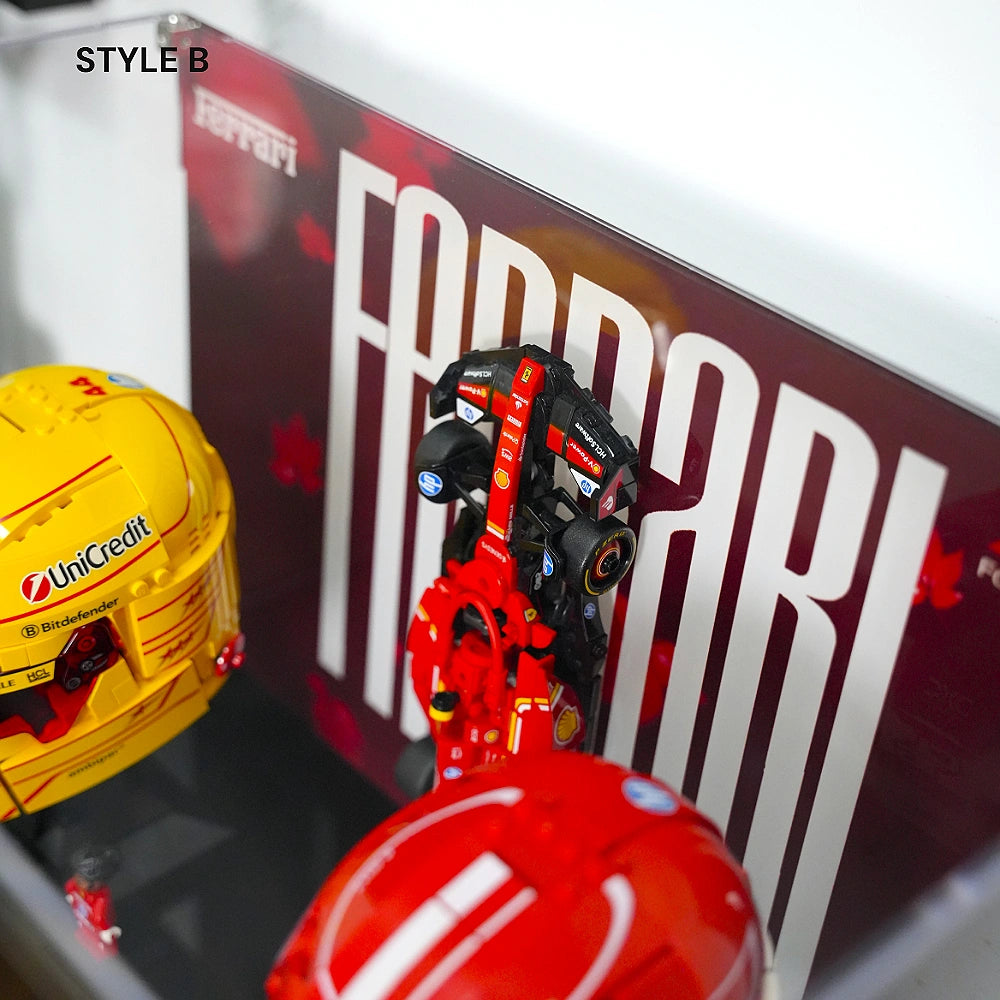 Acrylic Display Case for LEGO® Editions F1 Charles Leclerc Helmet & Lewis Hamilton Helmet (43014)&(43022)&(77242)