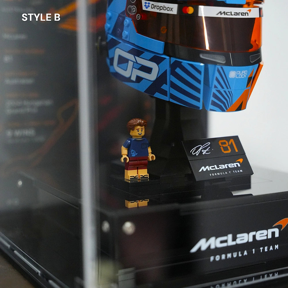 Acrylic Display Case for LEGO® Editions Mclaren Mastercard F1 Team Helmet (43023)&(43017)
