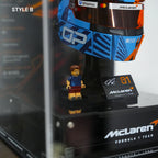 Acrylic Display Case for LEGO® Editions Mclaren Mastercard F1 Team Helmet (43023)&(43017)