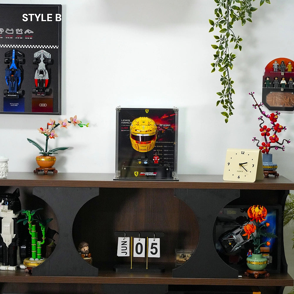 Vitrine Acrylique LEGO Éditions pour Casques Scuderia Ferrari HP (43014/43022)