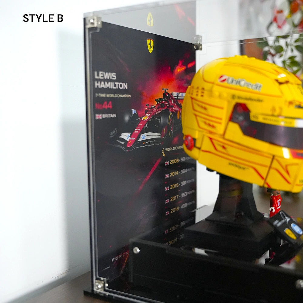 Vitrine Acrylique LEGO Éditions pour Casques Scuderia Ferrari HP (43014/43022)