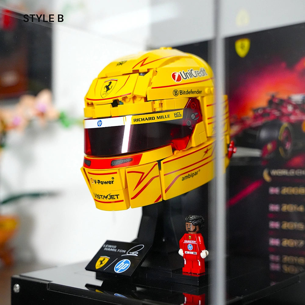 Vitrine Acrylique LEGO Éditions pour Casques Scuderia Ferrari HP (43014/43022)