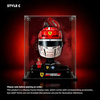 Acrylic Display Case for LEGO® Editions Scuderia Ferrari HP Helmet (43014)&(43022)