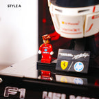 Acrylic Display Case for LEGO® Editions Scuderia Ferrari HP Helmet (43014)&(43022)
