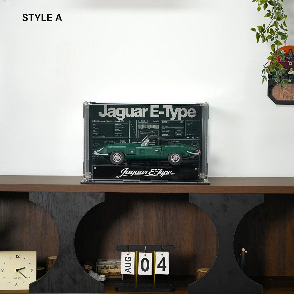 Acrylic Display Case for LEGO® Icons 11381 Jaguar E-Type – Dia
