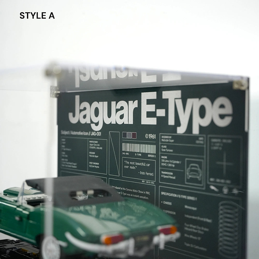 Acrylic Display Case for LEGO® Icons Jaguar E-Type (11381)