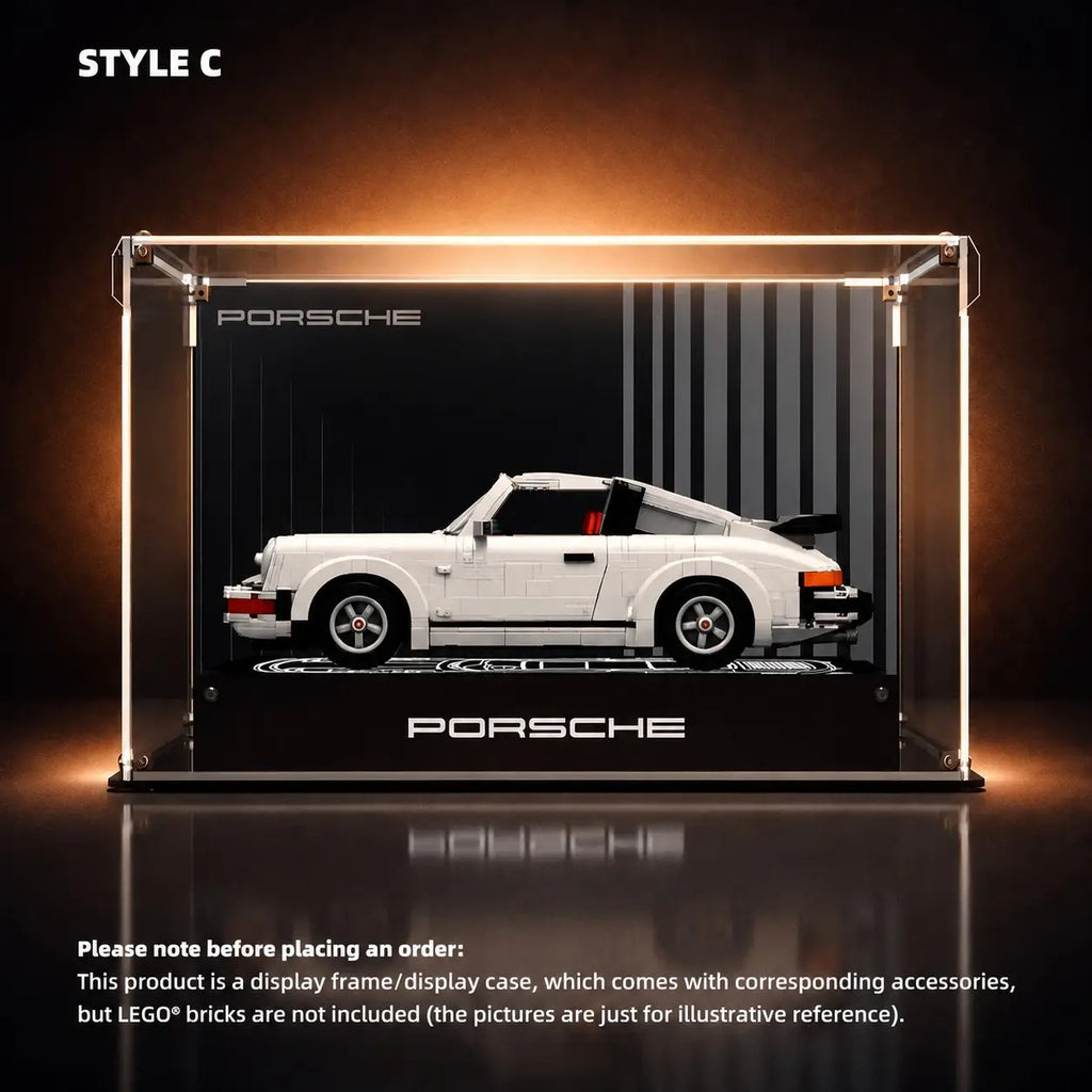 Acrylic Display Case for LEGO® Icons Porsche 911 (10295)