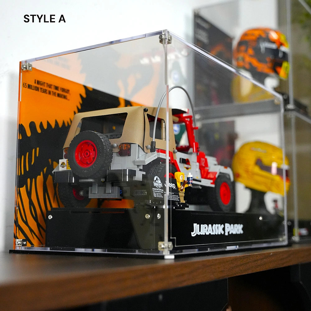 Acrylic Display Case for LEGO® Jurassic Park Jeep Wrangler (77984)