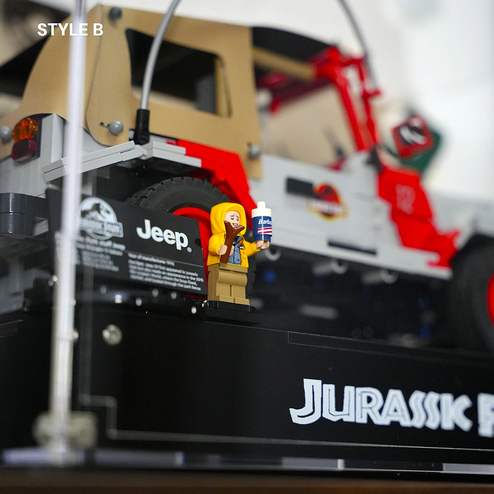 Vetrina in acrilico per LEGO® Jurassic Park Jeep Wrangler (77984)