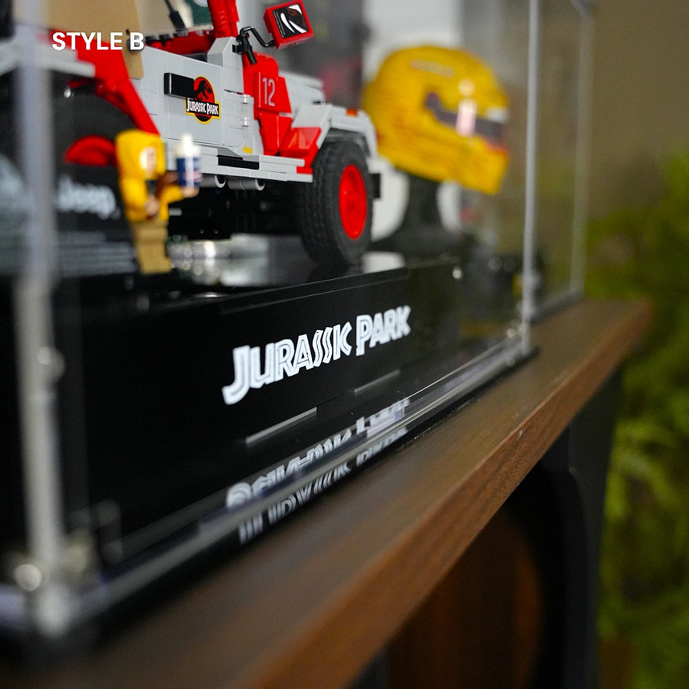 Vetrina in acrilico per LEGO® Jurassic Park Jeep Wrangler (77984)