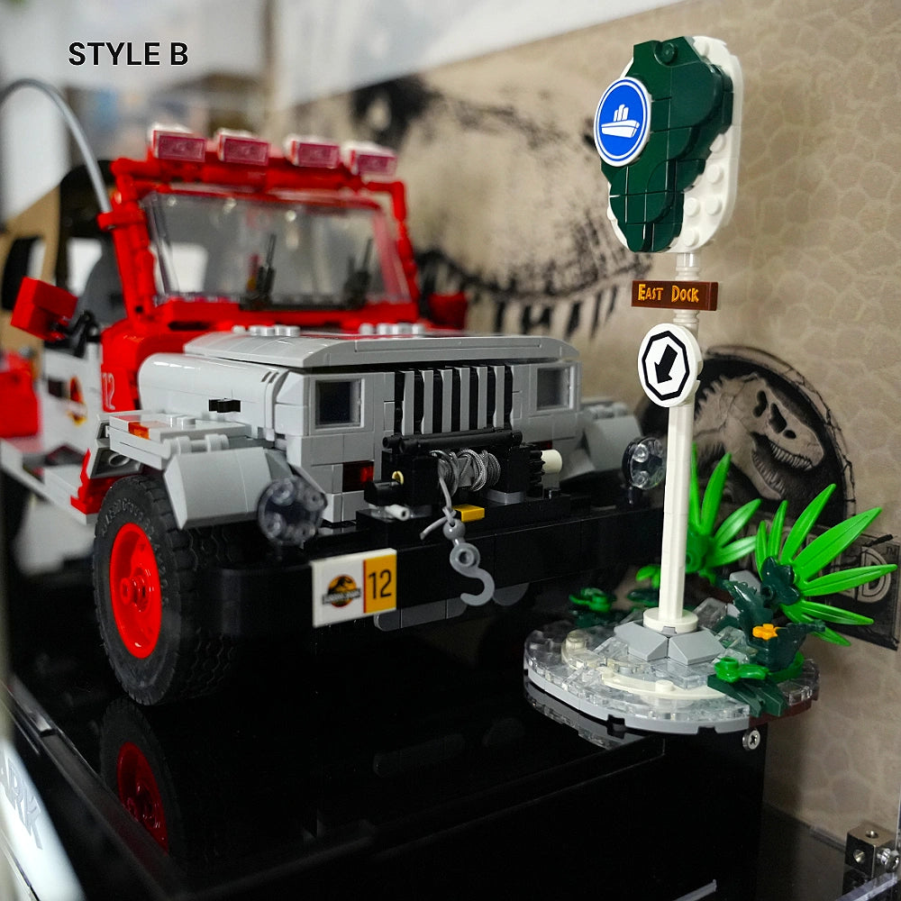 Vetrina in acrilico per LEGO® Jurassic Park Jeep Wrangler (77984)