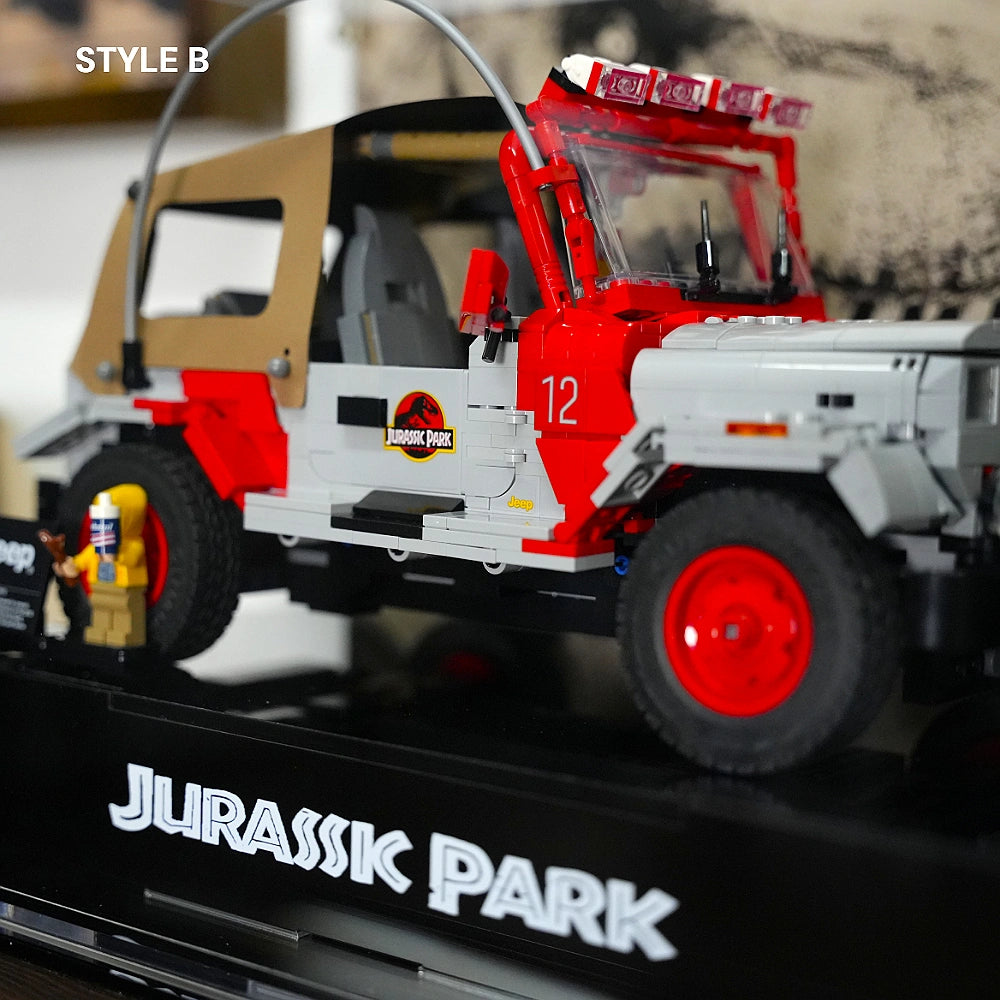 Vetrina in acrilico per LEGO® Jurassic Park Jeep Wrangler (77984)