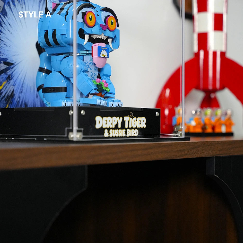 Acrylic Display Case for LEGO® KPop Demon Hunters™ Derpy Tiger and Sussie Bird (72537)