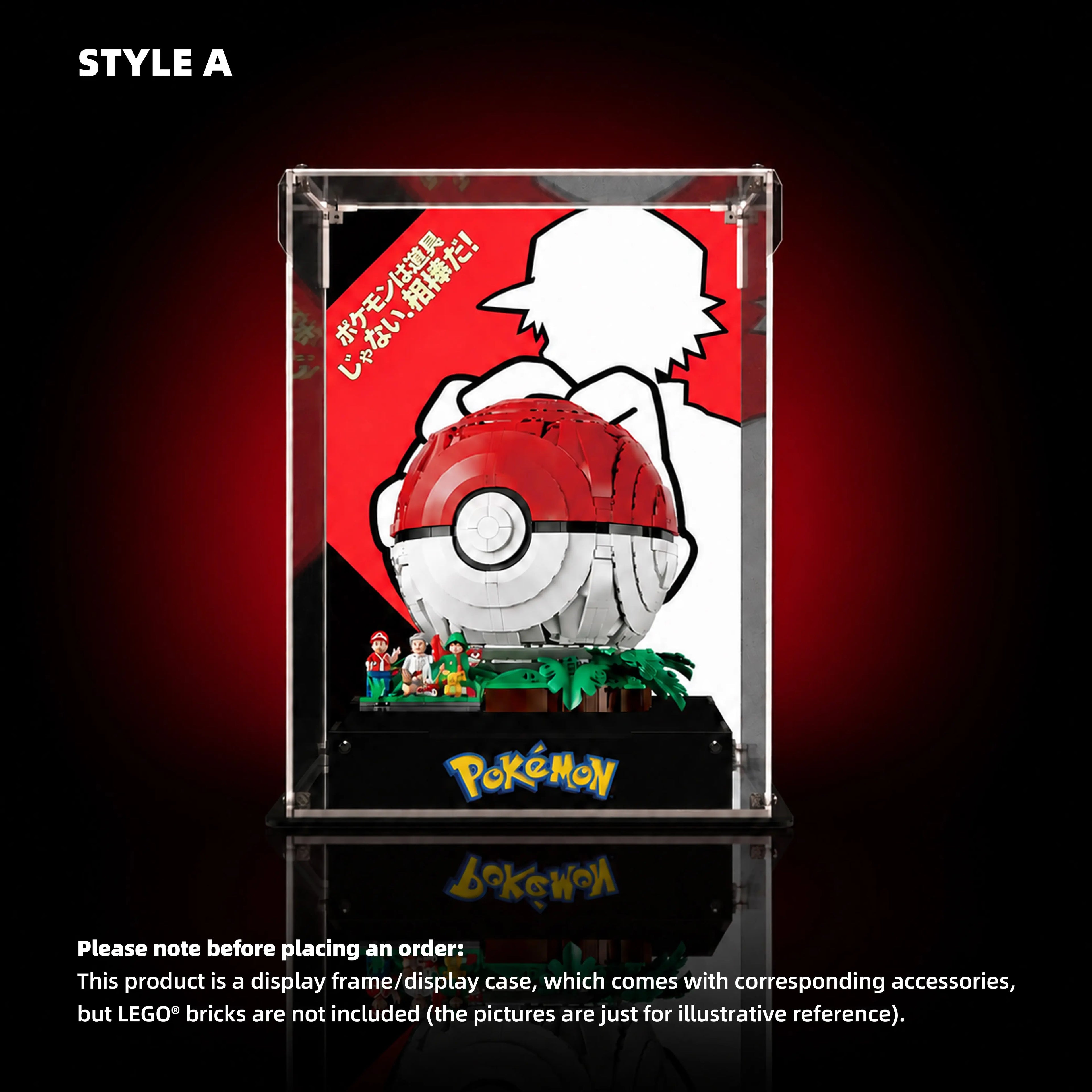 Acrylic Display Case for LEGO® Pokémon Iconic Trainer Moments: Poké Ball (72154)