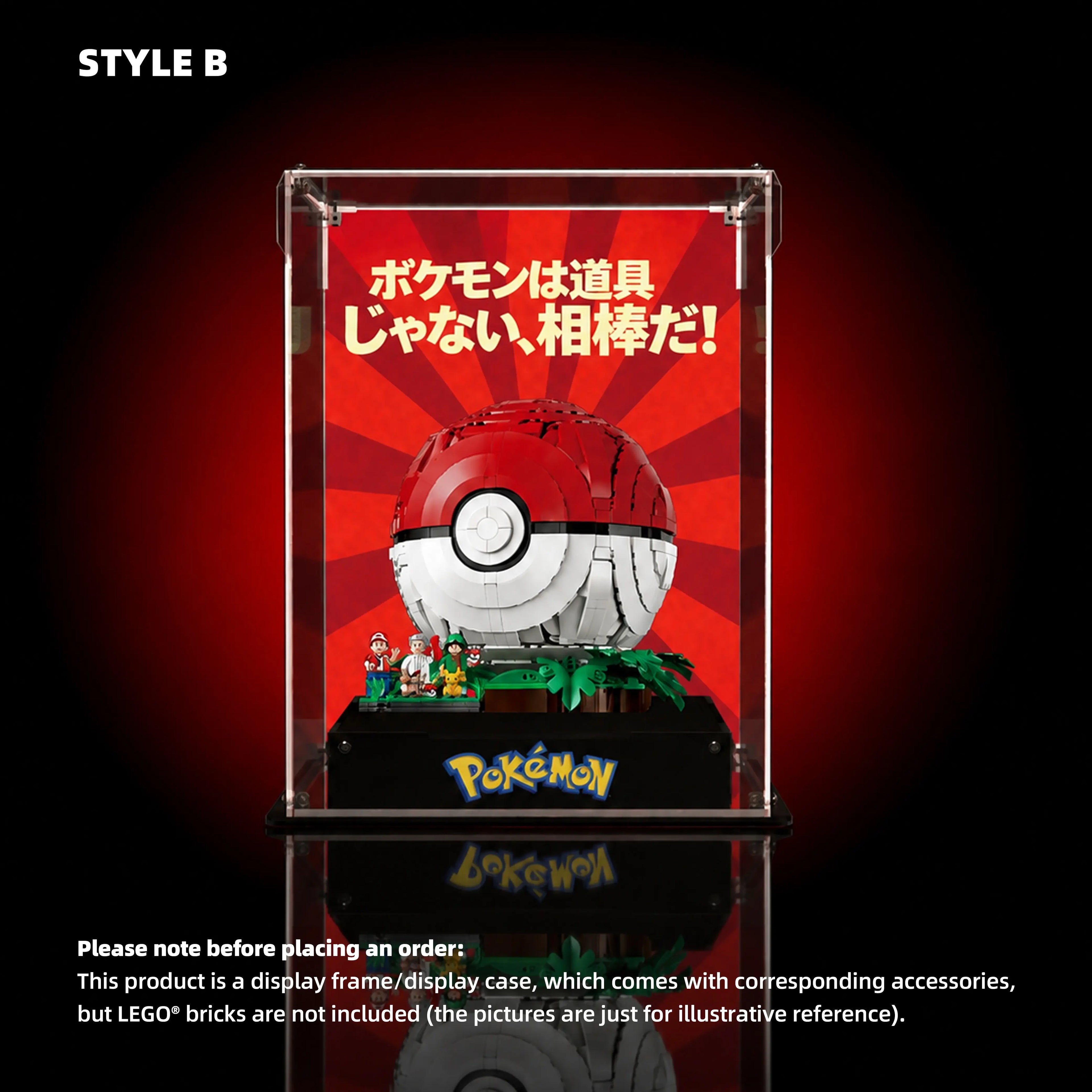 Acrylic Display Case for LEGO® Pokémon Iconic Trainer Moments: Poké Ball (72154)