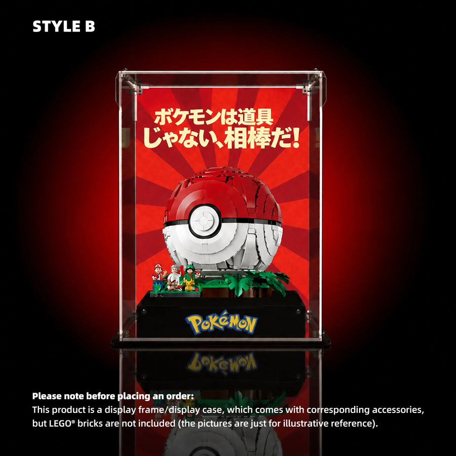 Acrylic Display Case for LEGO® Pokémon Iconic Trainer Moments: Poké Ball (72154)