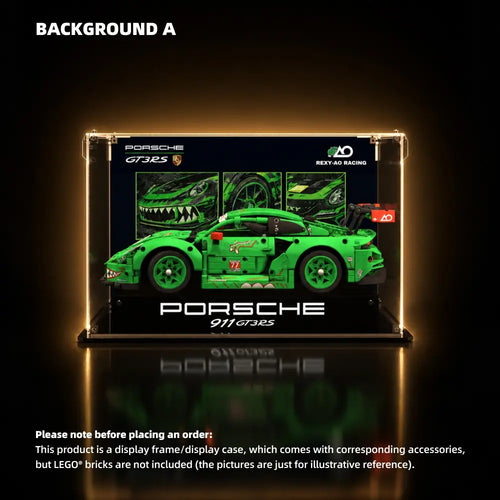 Acrylic Display Case for LEGO® Porsche 911 GT3 R REXY AO Racing Car (42224)