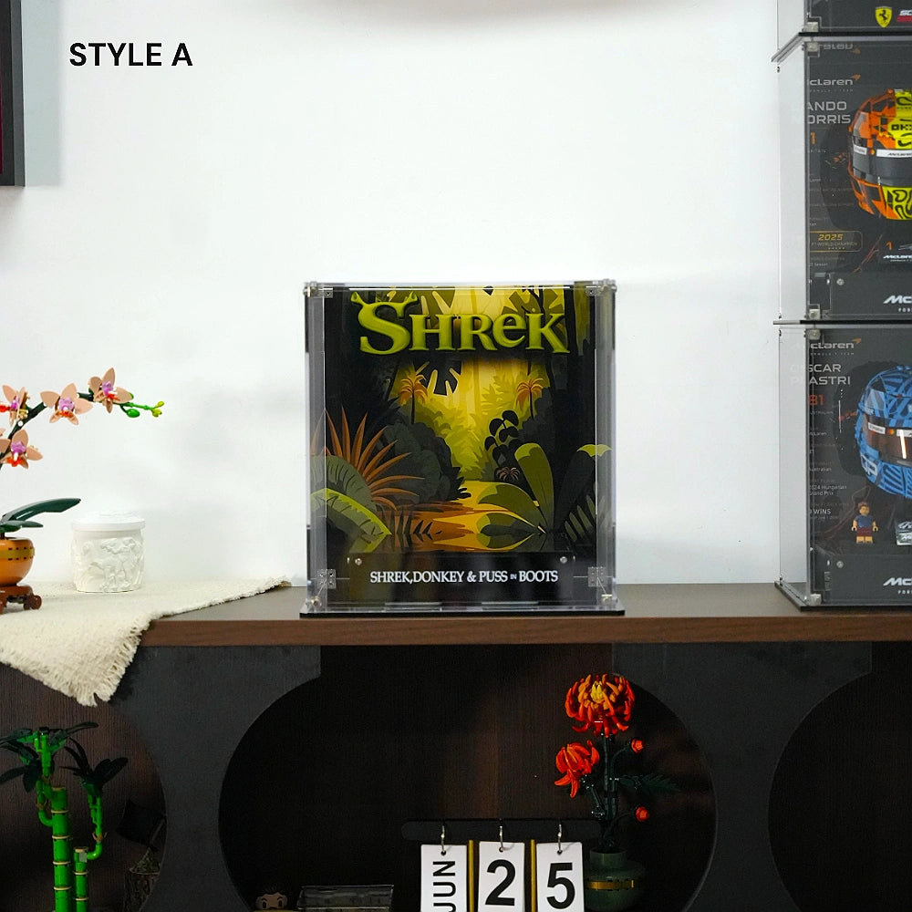 Acrylic Display Case for LEGO® Shrek, Donkey & Puss in Boots (72423)
