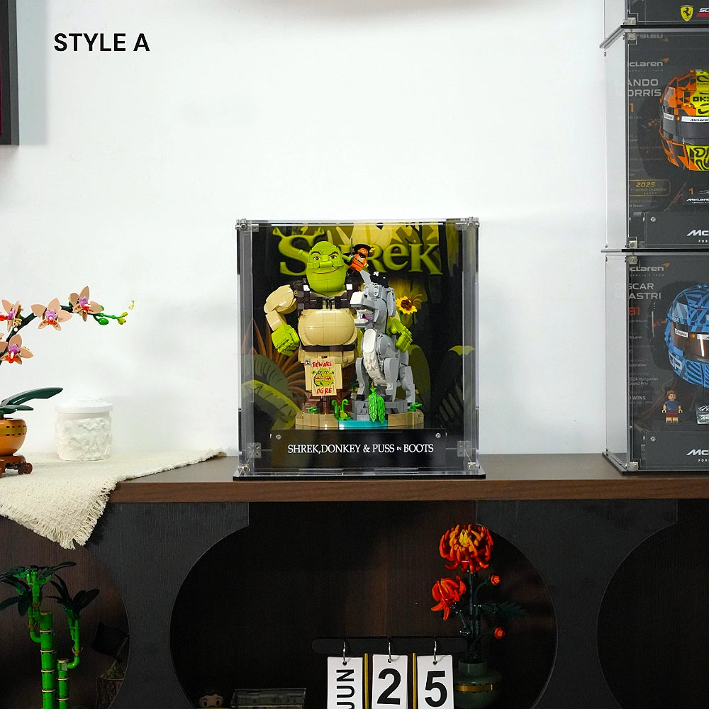 Acrylic Display Case for LEGO® Shrek, Donkey & Puss in Boots (72423)