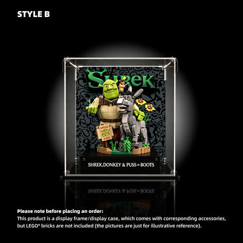 Acrylic Display Case for LEGO® Shrek, Donkey & Puss in Boots (72423)