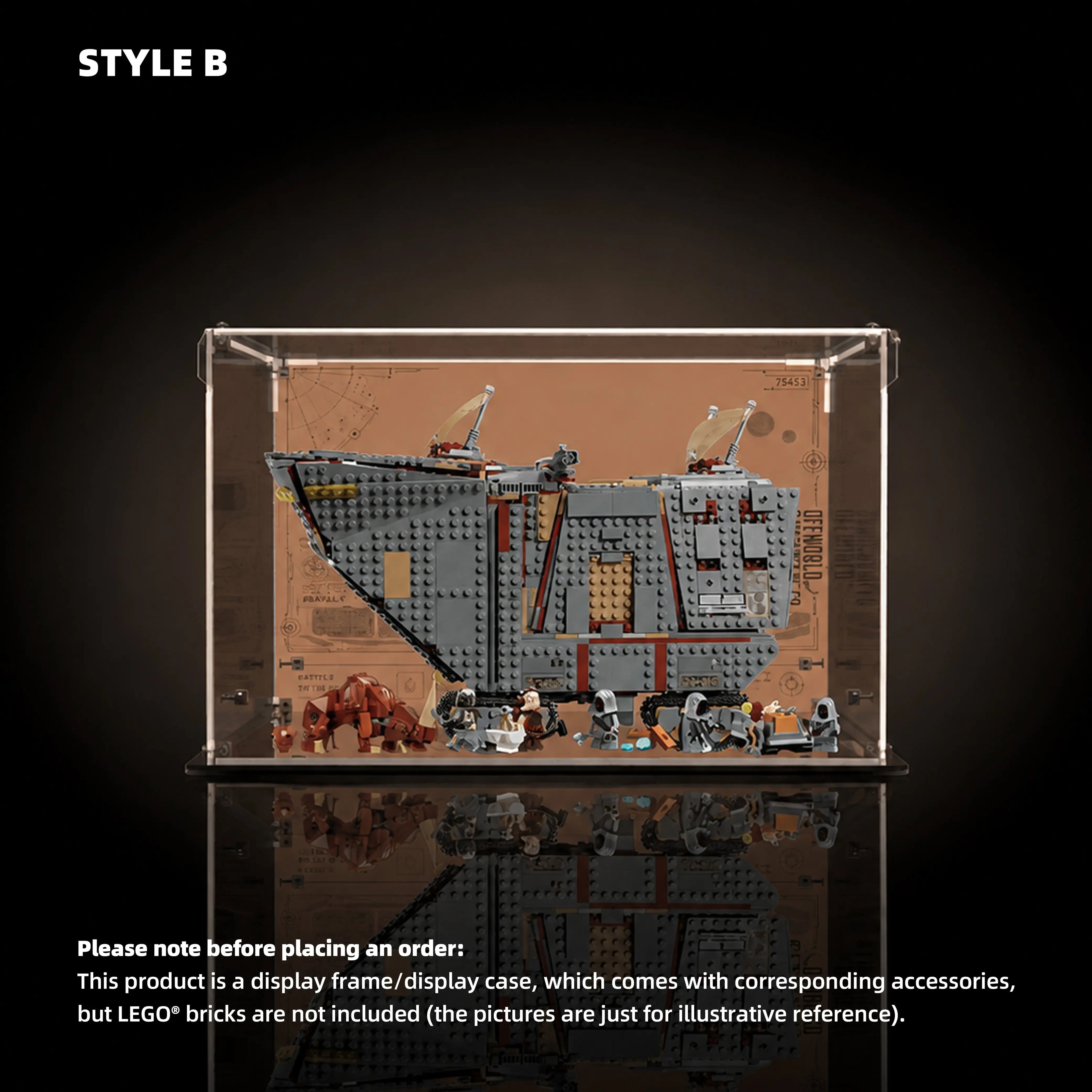 Acrylic Display Case for LEGO® Star Wars™ Offworld Sandcrawler™ and Mudhorn (75453)