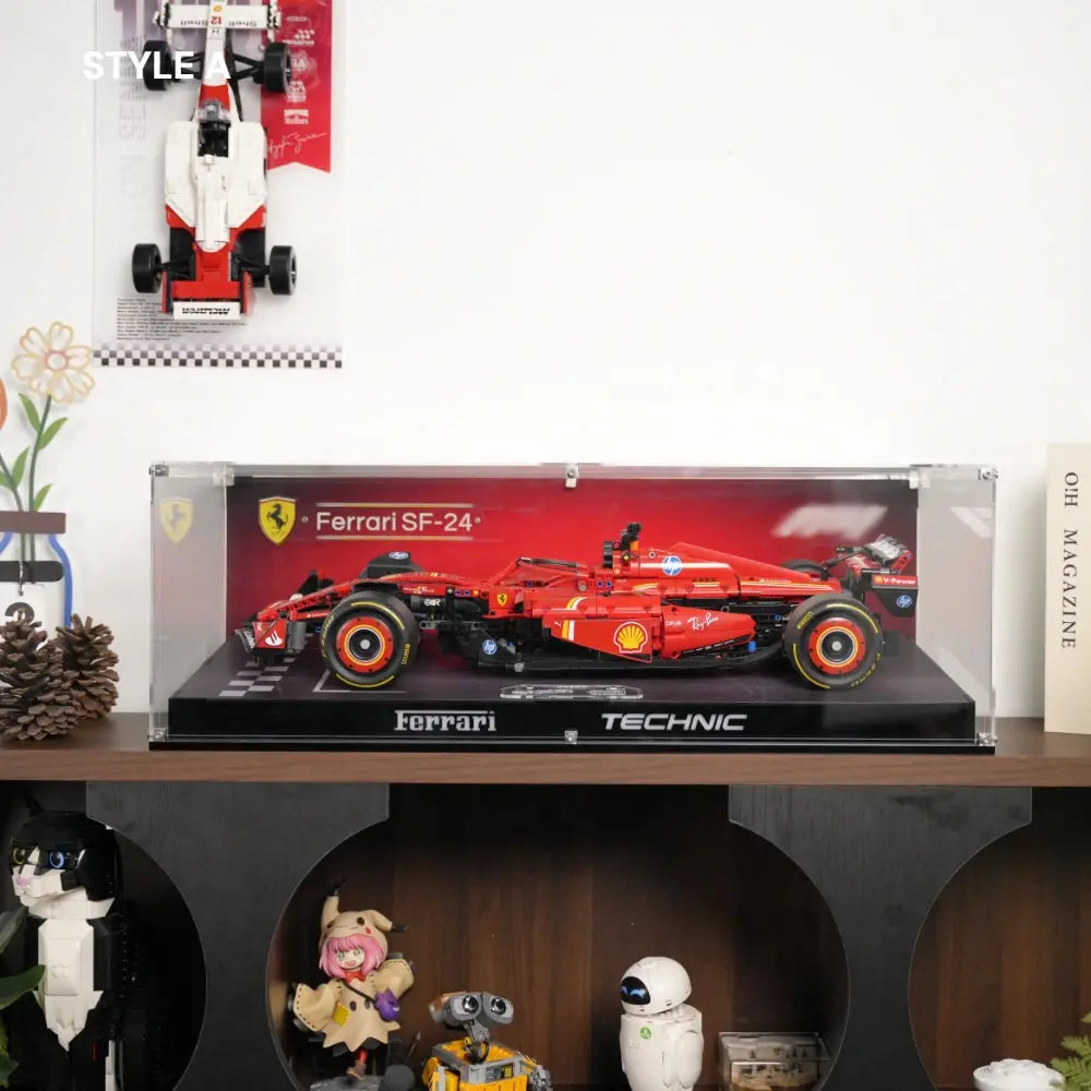 Acrylic Display Case for LEGO Technic Ferrari SF-24 F1 Car (42207)