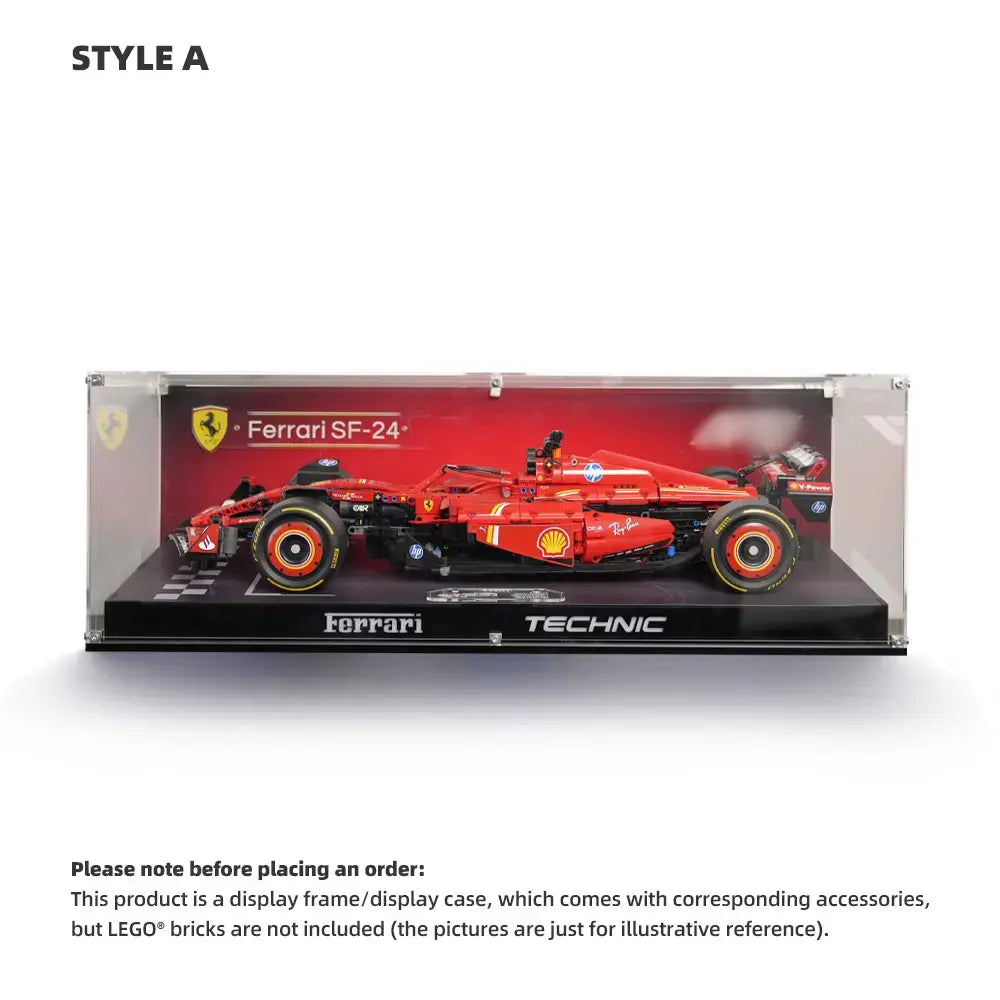 Acrylic Display Case for LEGO Technic Ferrari SF-24 F1 Car (42207)