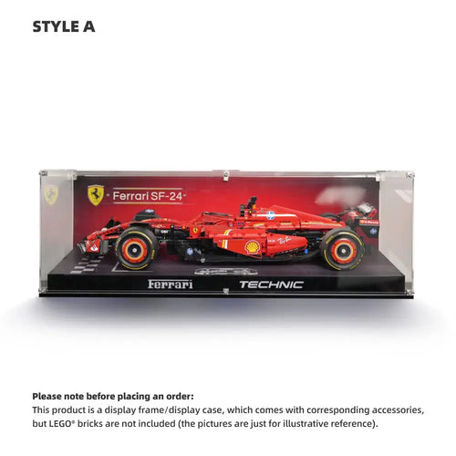 Acrylic Display Case for LEGO Technic Ferrari SF-24 F1 Car (42207)