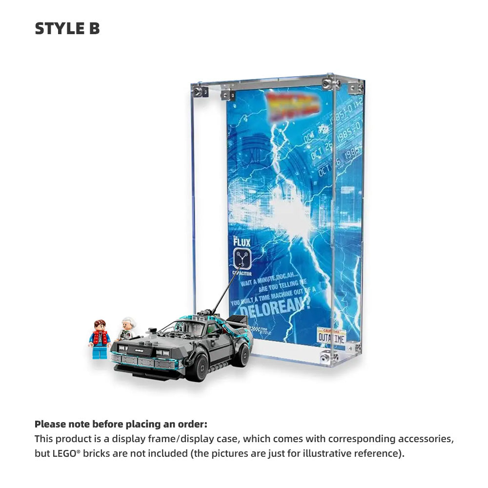 LEGO Display Case For Time Machine from Back to the Future (77256)