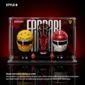 Combined Acrylic Display Case for LEGO Ferrari F1 Helmets & SF-24 (43014, 43022, 77242)