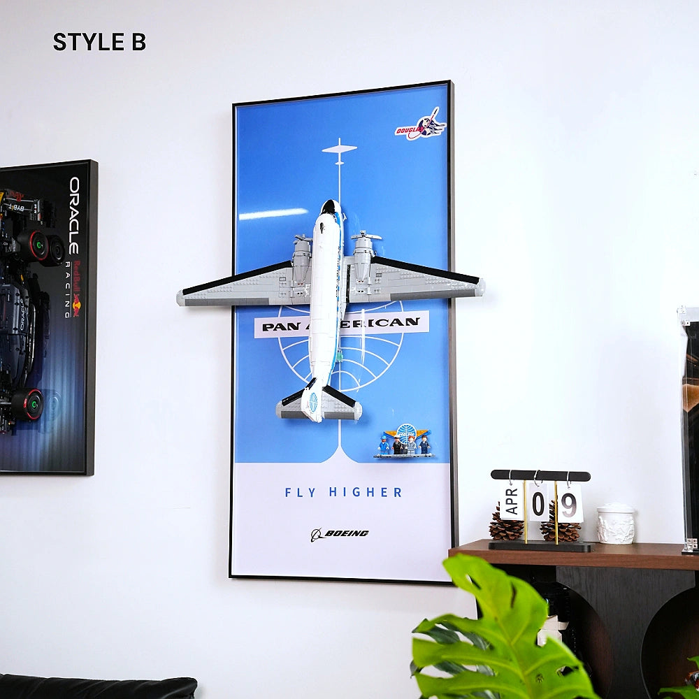Wall Display Frame for LEGO® Douglas DC-3 PAN AM Airliner (11378)