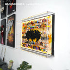 Dust Proof Wall mounted Display Case for LEGO® Batman Logo & Minifigure