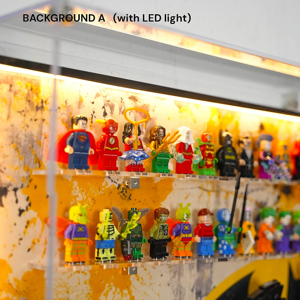 Dust Proof Wall mounted Display Case for LEGO® Batman Logo & Minifigure