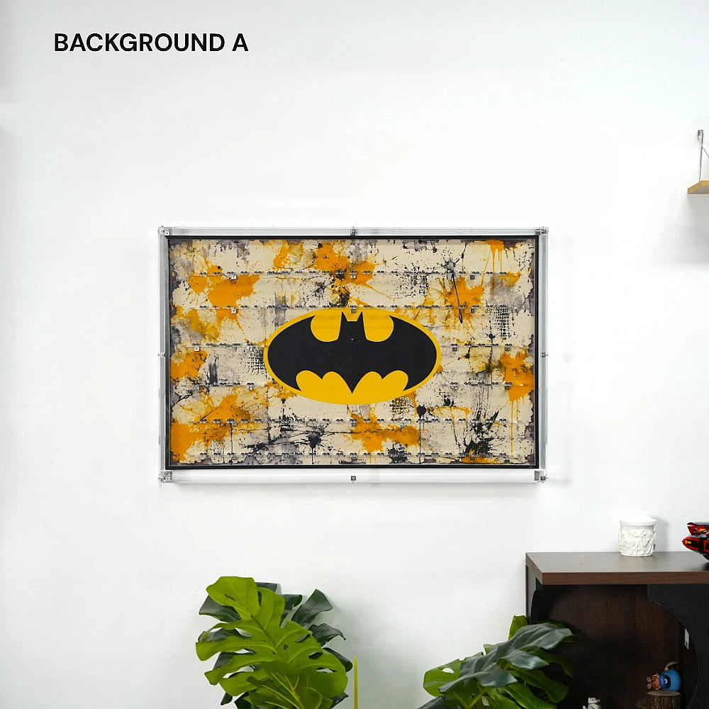 Dust Proof Wall mounted Display Case for LEGO® Batman Logo & Minifigure
