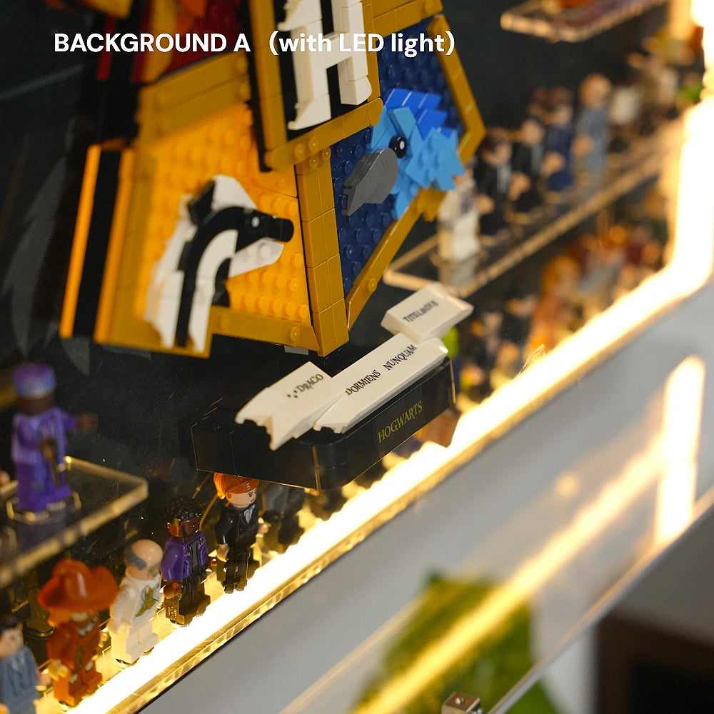 Dust Proof Wall mounted Display Case for LEGO® Harry Potter™ Hogwarts™ House Crest & Minifigure